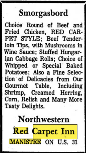 Striketown (Red Carpet Inn) - Nov 16 1965 Ad